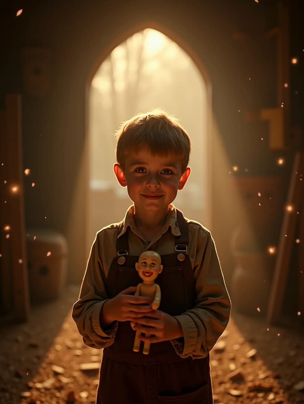 A page from the book: the child and the fairy-tale character