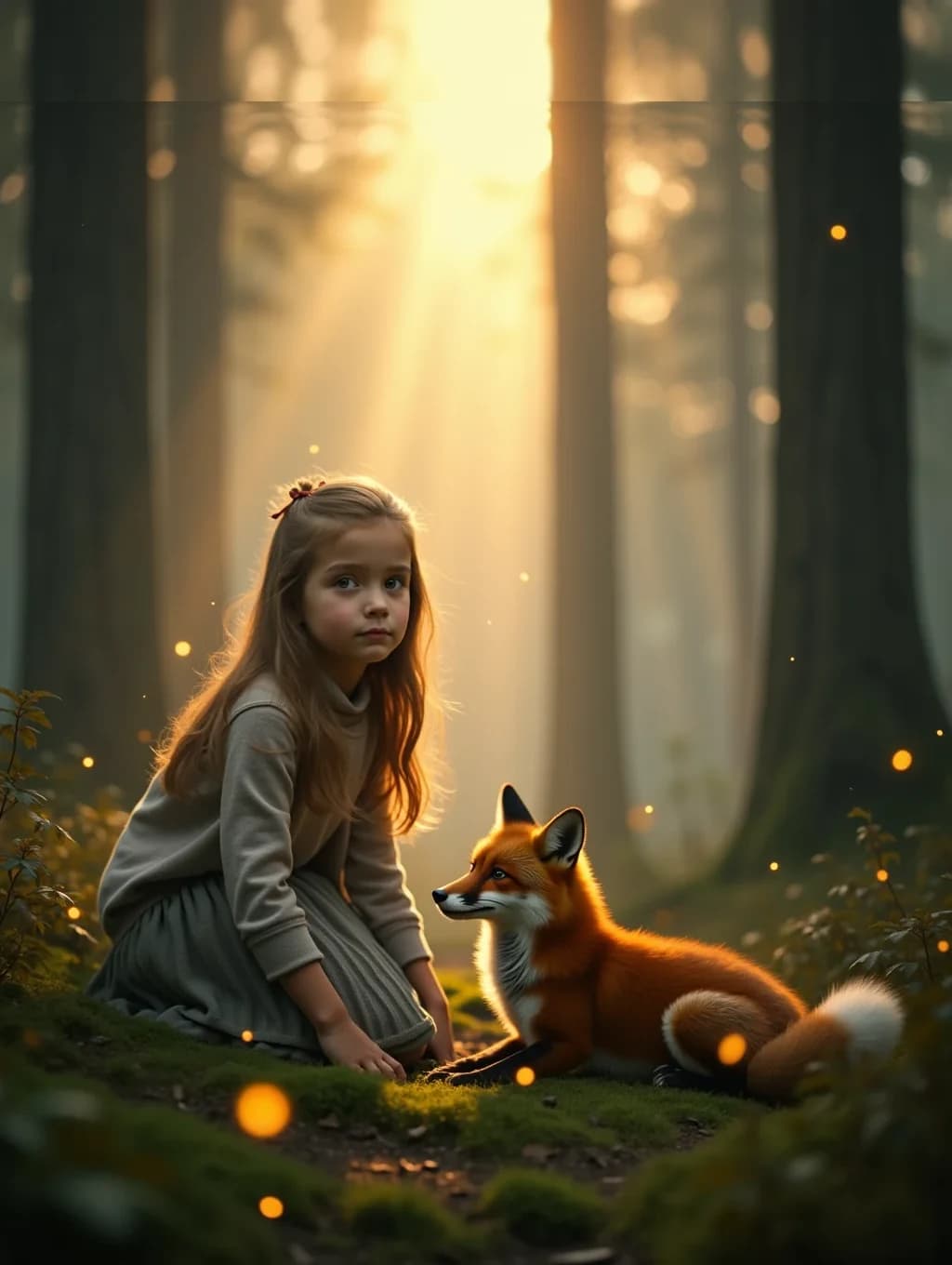 A page from the book: the child and the fairy-tale character